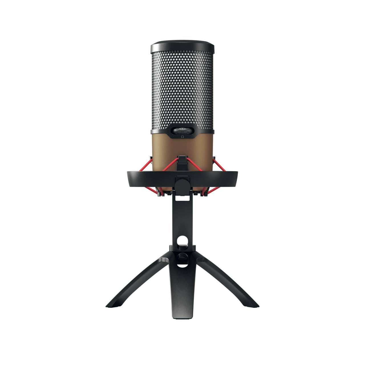 Rca Informatique - image du produit : CHERRY UM 9.0 PRO RGB USB MIC FOR STREAMING/OFFICE BLACK/KUPFE