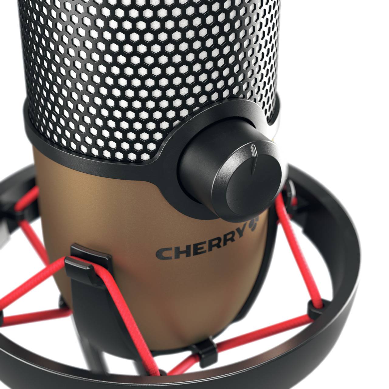 Rca Informatique - image du produit : CHERRY UM 9.0 PRO RGB USB MIC FOR STREAMING/OFFICE BLACK/KUPFE