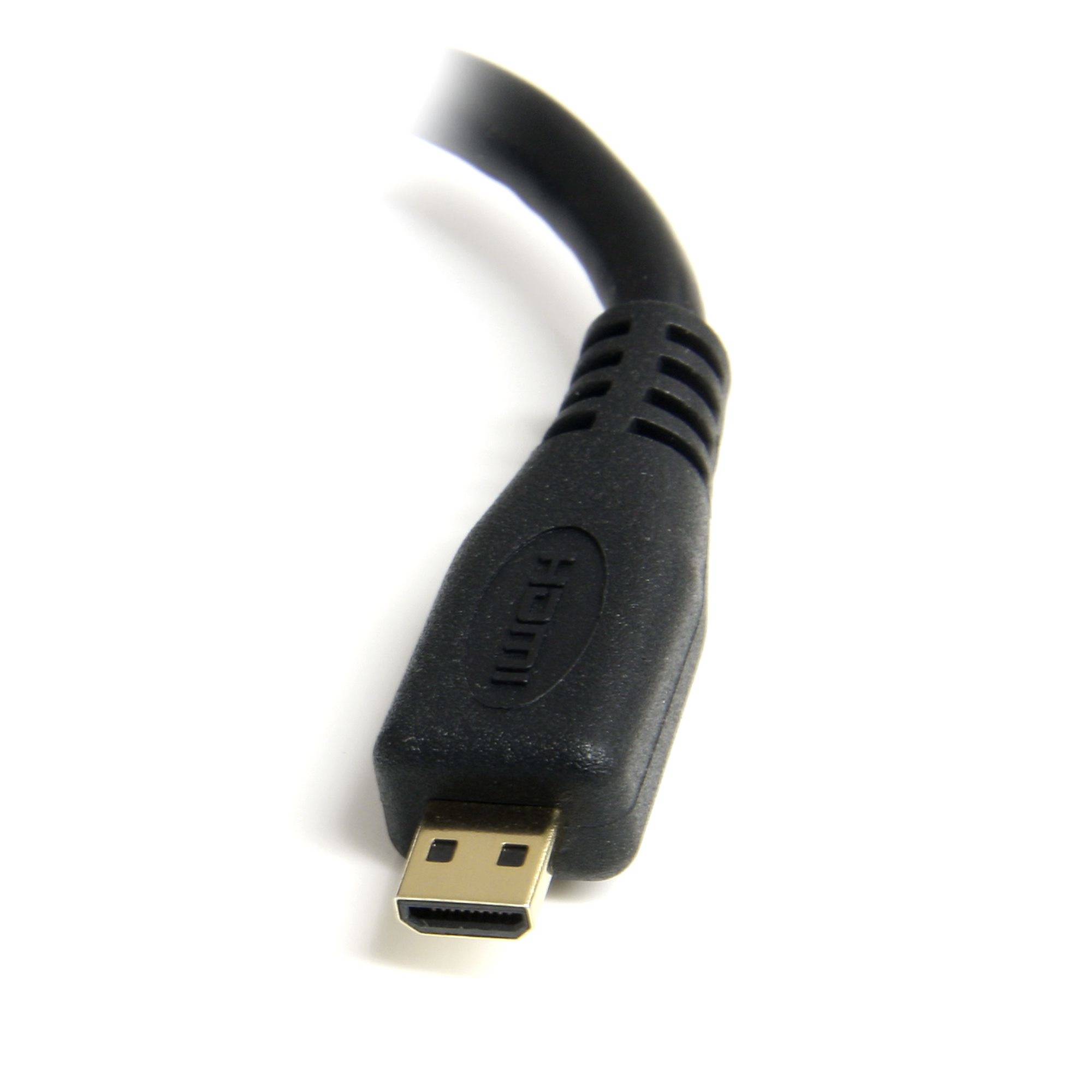 Rca Informatique - image du produit : 5IN HIGH SPEED HDMI ADAPT CABLE W/ ETHERNET TO HDMI MICRO