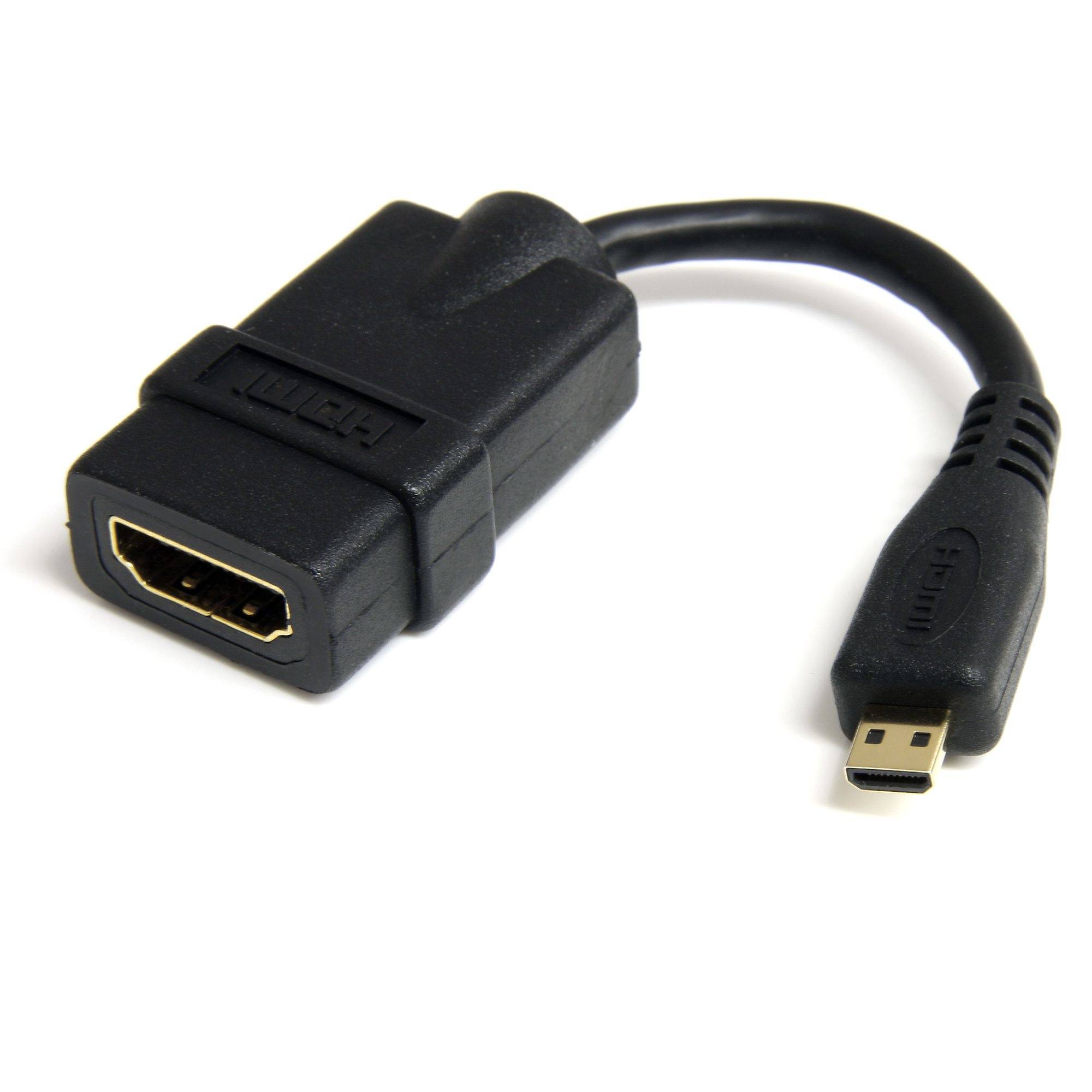 Rca Informatique - Image du produit : 5IN HIGH SPEED HDMI ADAPT CABLE W/ ETHERNET TO HDMI MICRO