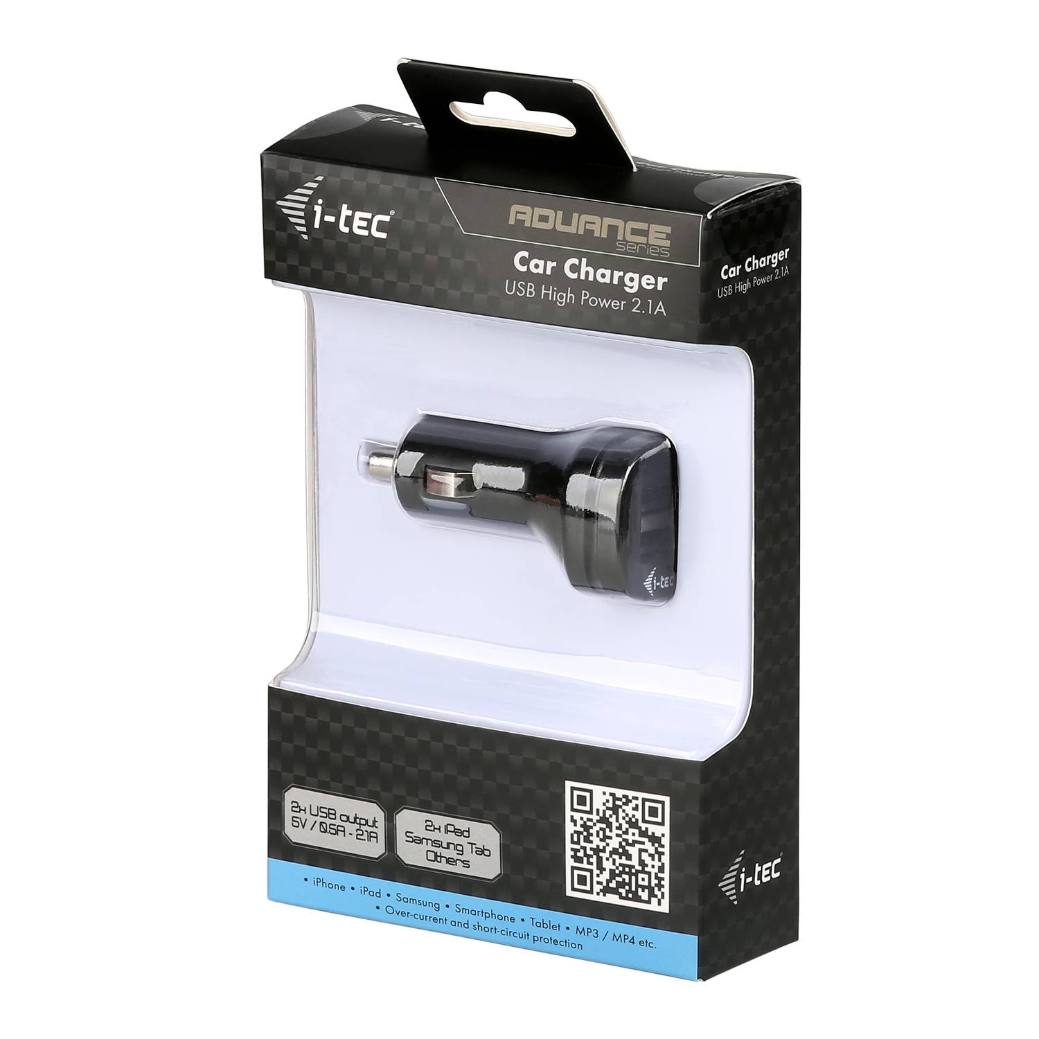 Rca Informatique - image du produit : I-TEC CAR DUAL CHARGING ADAPTER 2X USB 2.1 A