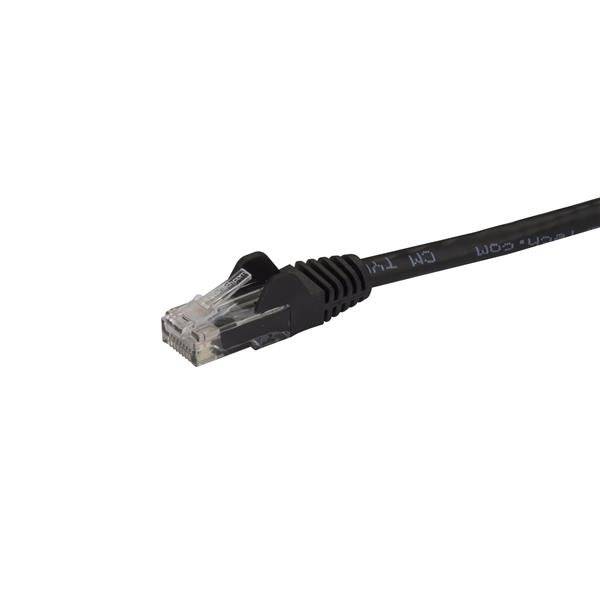 Rca Informatique - image du produit : CABLE RESEAU PATCH GIGABIT CAT6 UTP RJ45 NOIR SANS CROCHET 2M