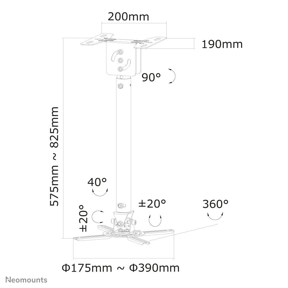 Rca Informatique - image du produit : BEAMER/PROJECTOR MOUNTING SOLUTION UNIVERSAL EN