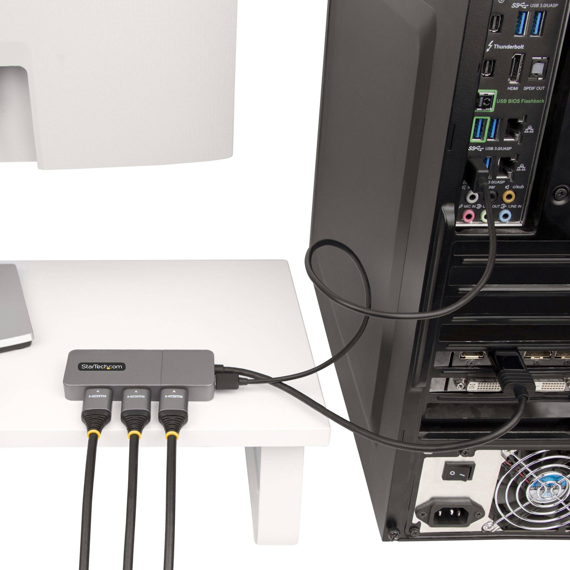 Rca Informatique - image du produit : 3-PORT DISPLAYPORT MST HUB - MULTI-MONITOR ADAPTER WINDOWS