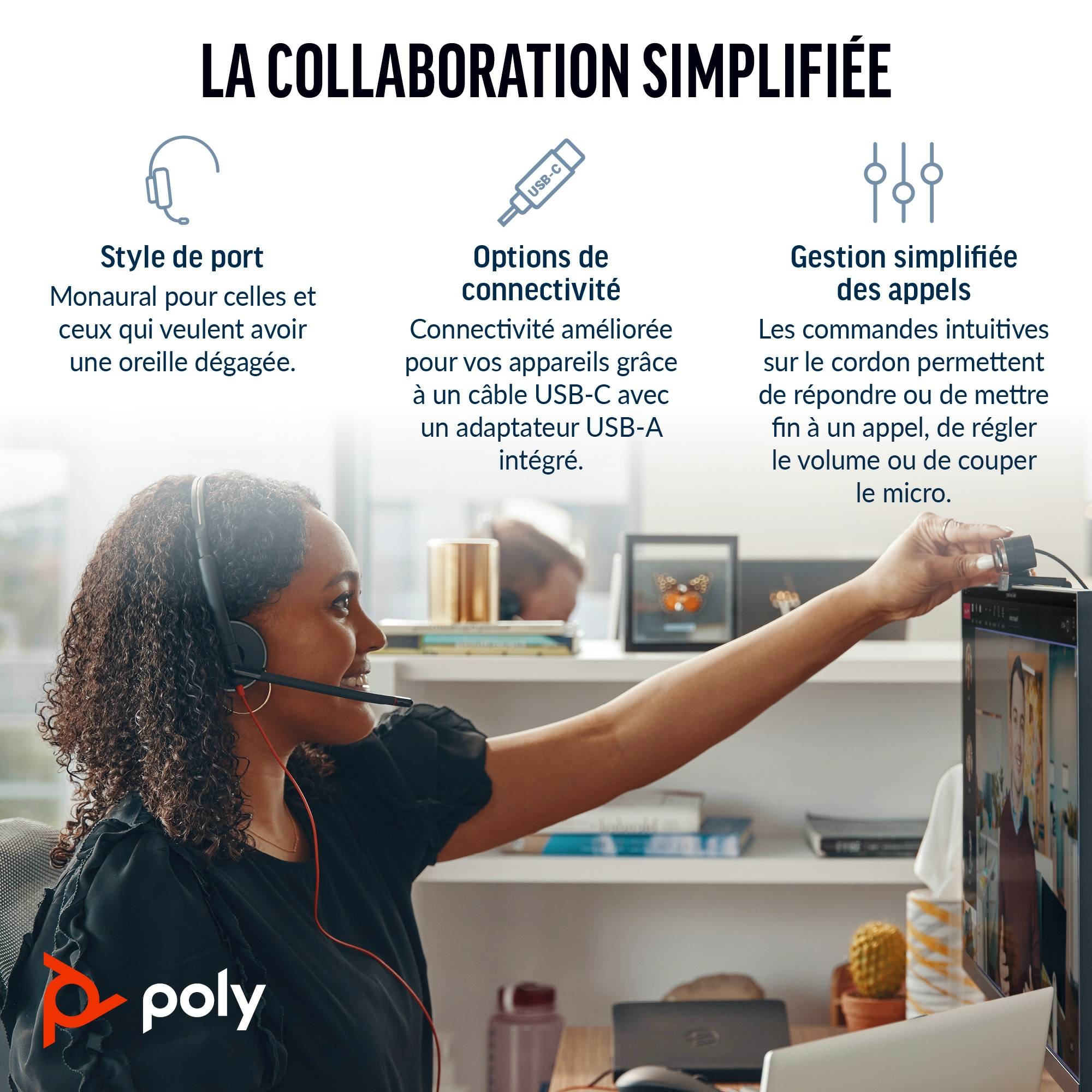 Rca Informatique - image du produit : POLY BW 3210 USB-C HS +USB-C/A (BULK)