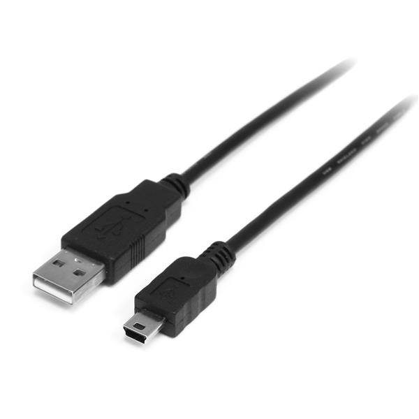 Rca Informatique - Image du produit : CABLE MINI USB 2.0 2M - A VERS MINI B - M/M