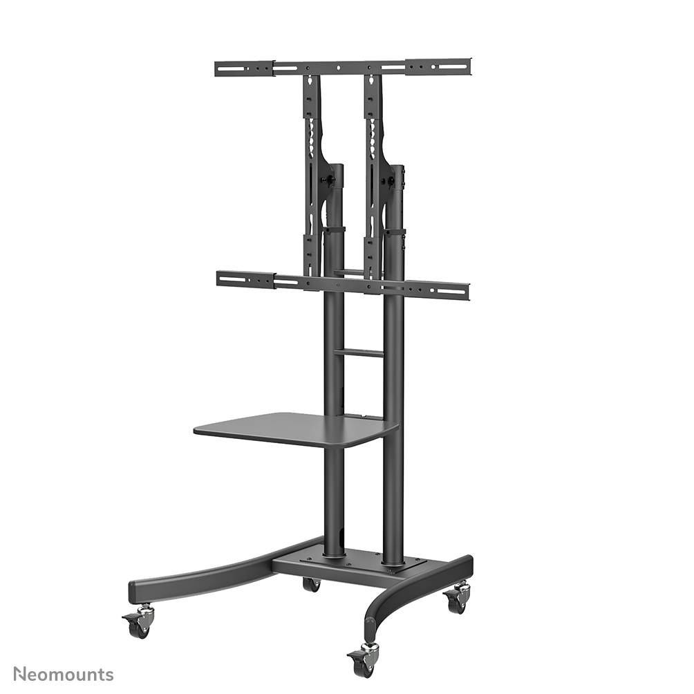 Rca Informatique - image du produit : MEUBLE SUR ROULETTES PR ECRAN H:115-185CM MAX125KG NOIR