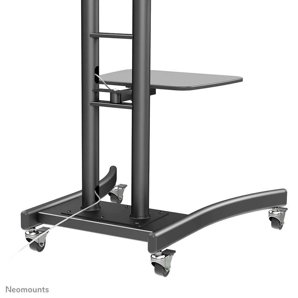 Rca Informatique - image du produit : MEUBLE SUR ROULETTES PR ECRAN H:115-185CM MAX125KG NOIR