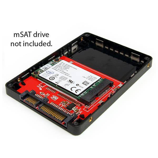 Rca Informatique - image du produit : BOTIER ADAPTATEUR SSD SATA VERS MINI SATA 25IN