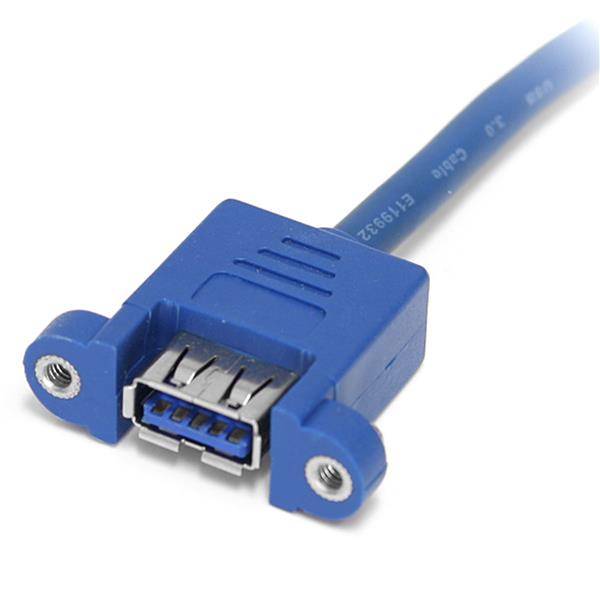 Rca Informatique - image du produit : CABLE USB3.0 AVEC MONTAGE SUR PANNEAU 2PORTS