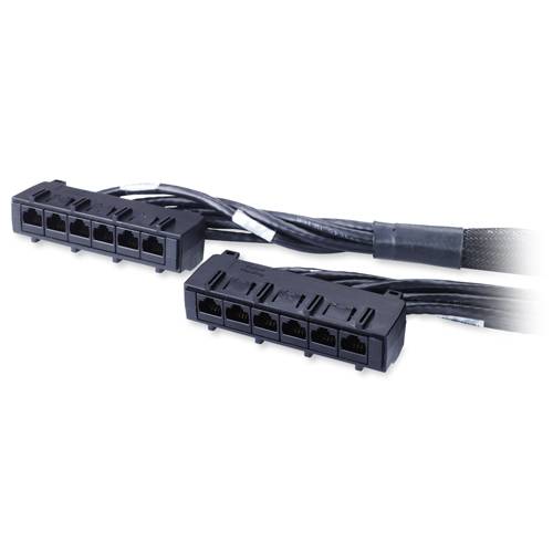 Rca Informatique - image du produit : DATA DISTRIBUTION CABLE CAT6 UTP CMR 6XRJ-45 BLACK 10.0M