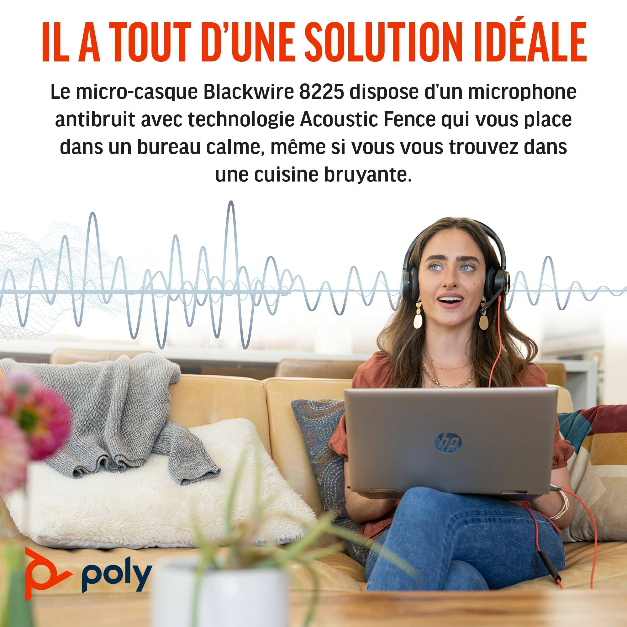 Rca Informatique - image du produit : POLY BW 8225 STEREO -M USB-C HS +USB-C/A