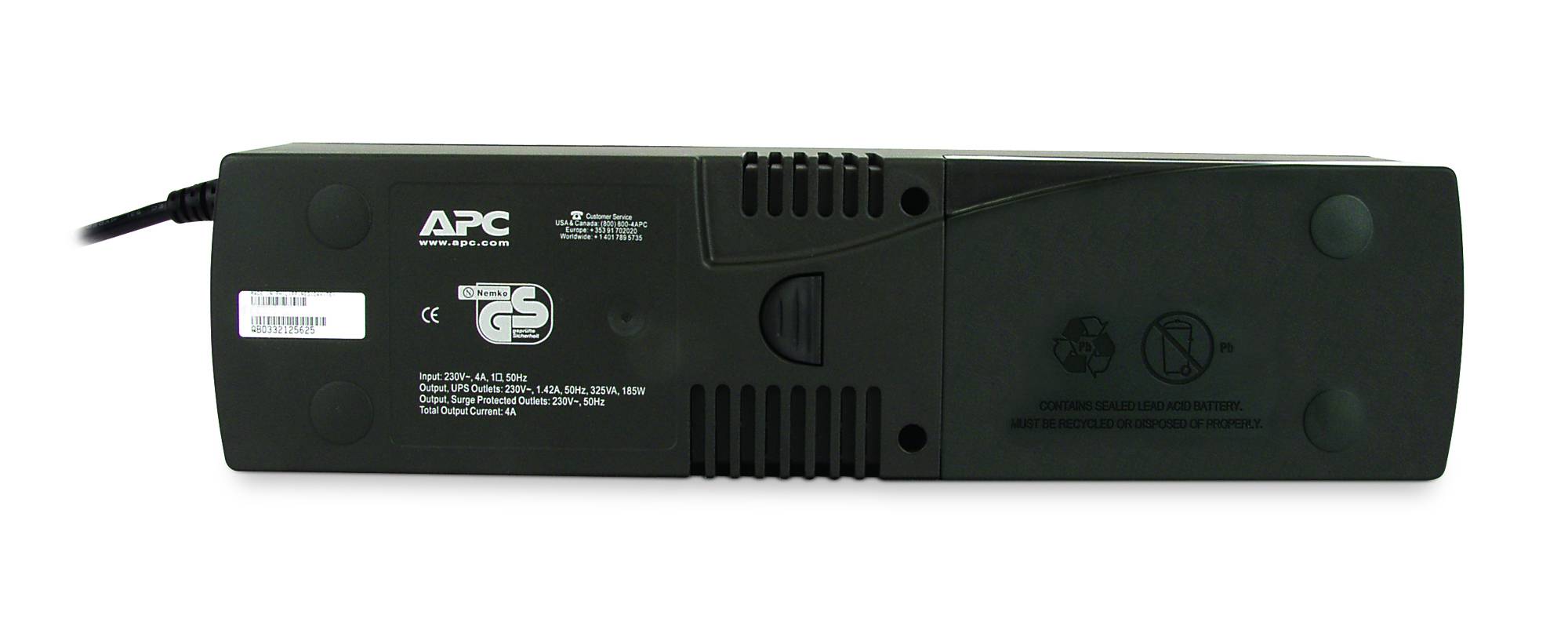 Rca Informatique - image du produit : SURGEARREST/BATTERY BACKUP 325VA W/4 OUTLETS