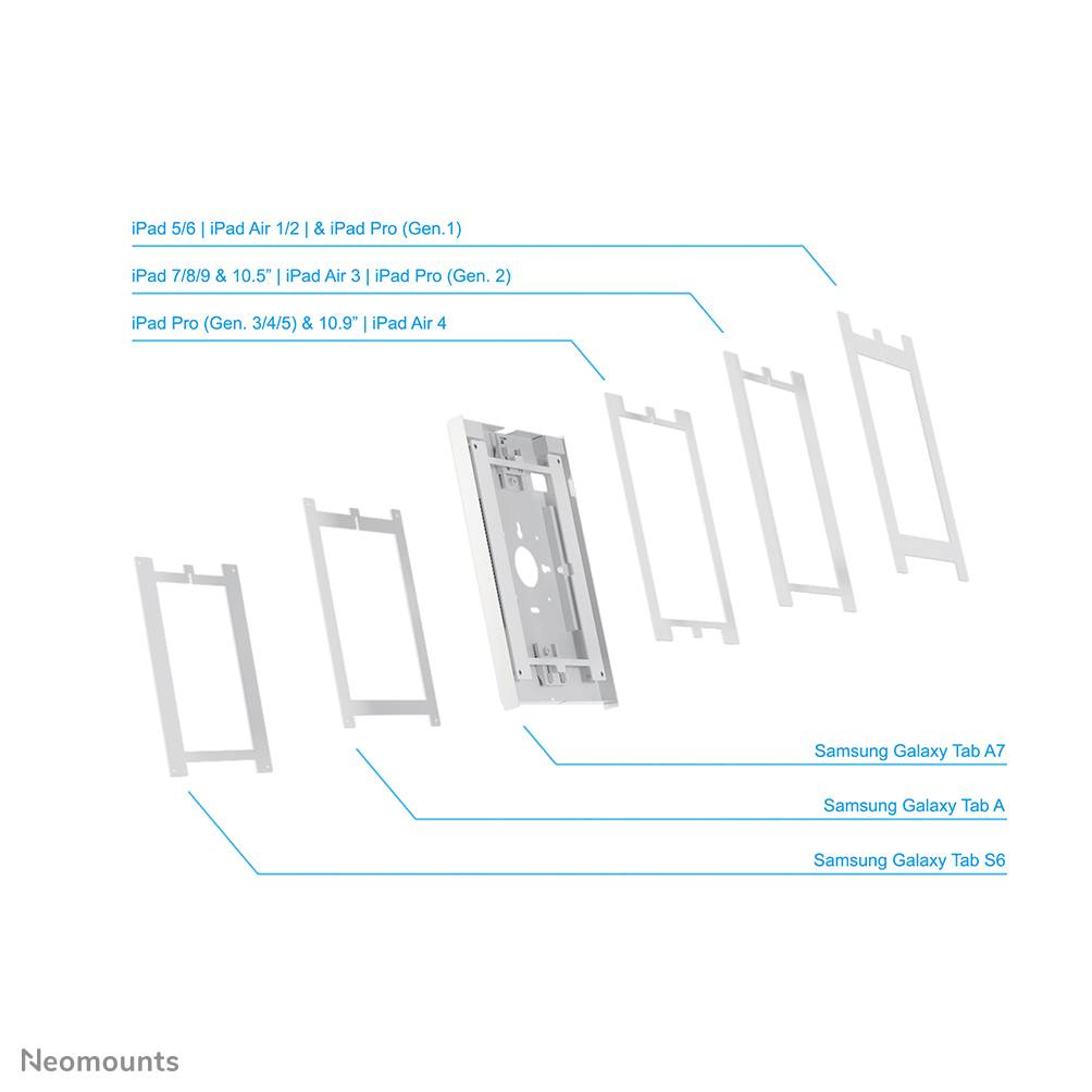 Rca Informatique - image du produit : WALL MOUNTABLE VESA 75X75 TAB CASING IPAD/PRO/AIR/GALAXY TAB