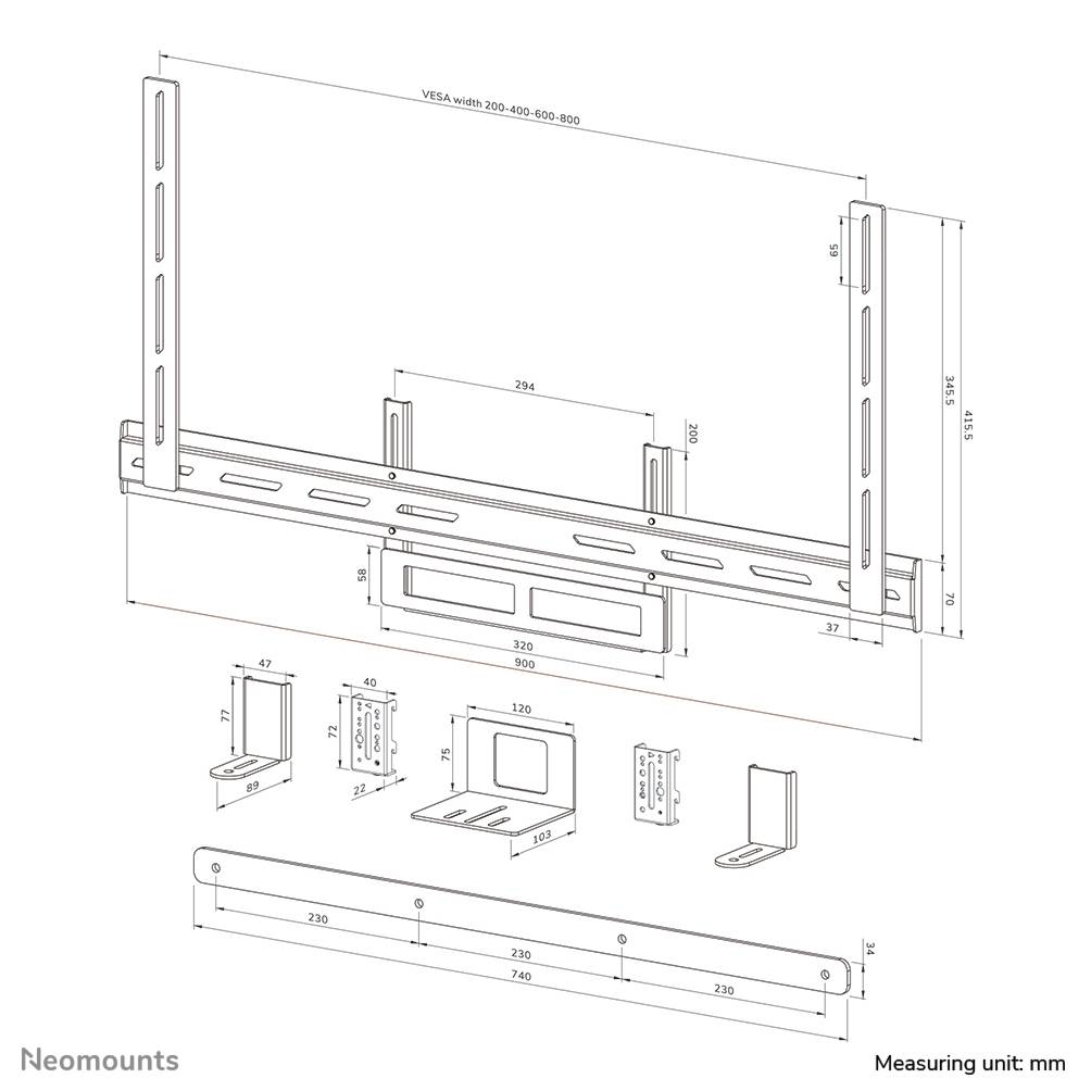 Rca Informatique - image du produit : UNIVERSAL VIDEOBAR SOUNDBAR CAMERA MOUNT JABRA POLY NEAT LOG