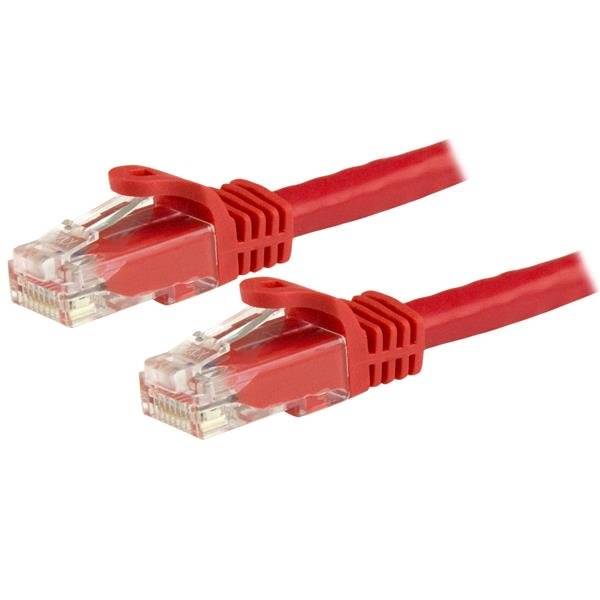 Rca Informatique - image du produit : 5M CAT6 RED SNAGLESS GIGABIT ETHERNET RJ45 CBL MALE TO MALE