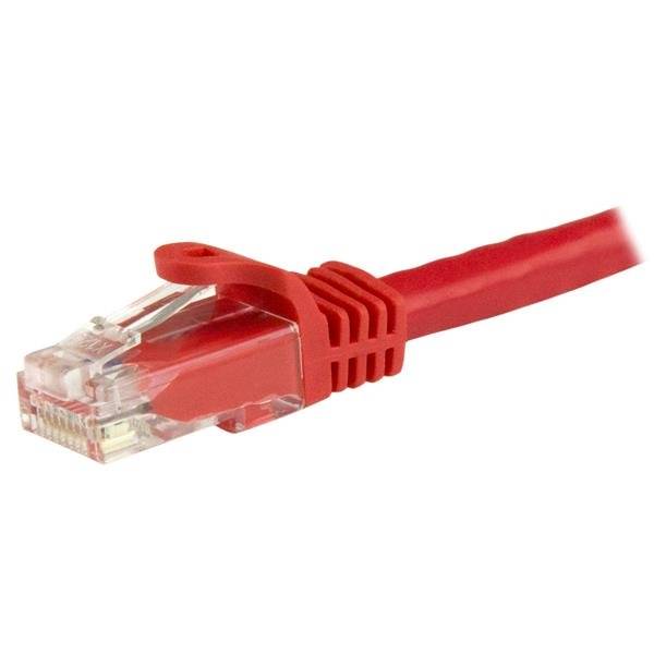 Rca Informatique - image du produit : CABLE RESEAU RJ45 CAT 6 GIGABIT UTP SANS CROCHET ROUGE 3M