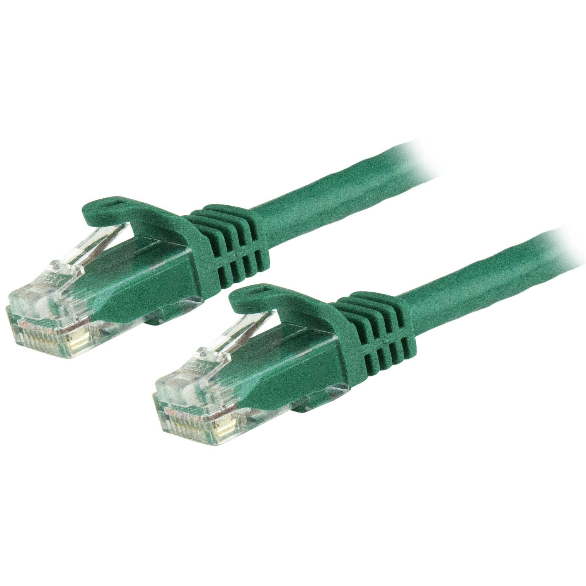 Rca Informatique - image du produit : CABLE RESEAU CAT6 GIGABIT UTP SANS CROCHET DE 15M - VERT