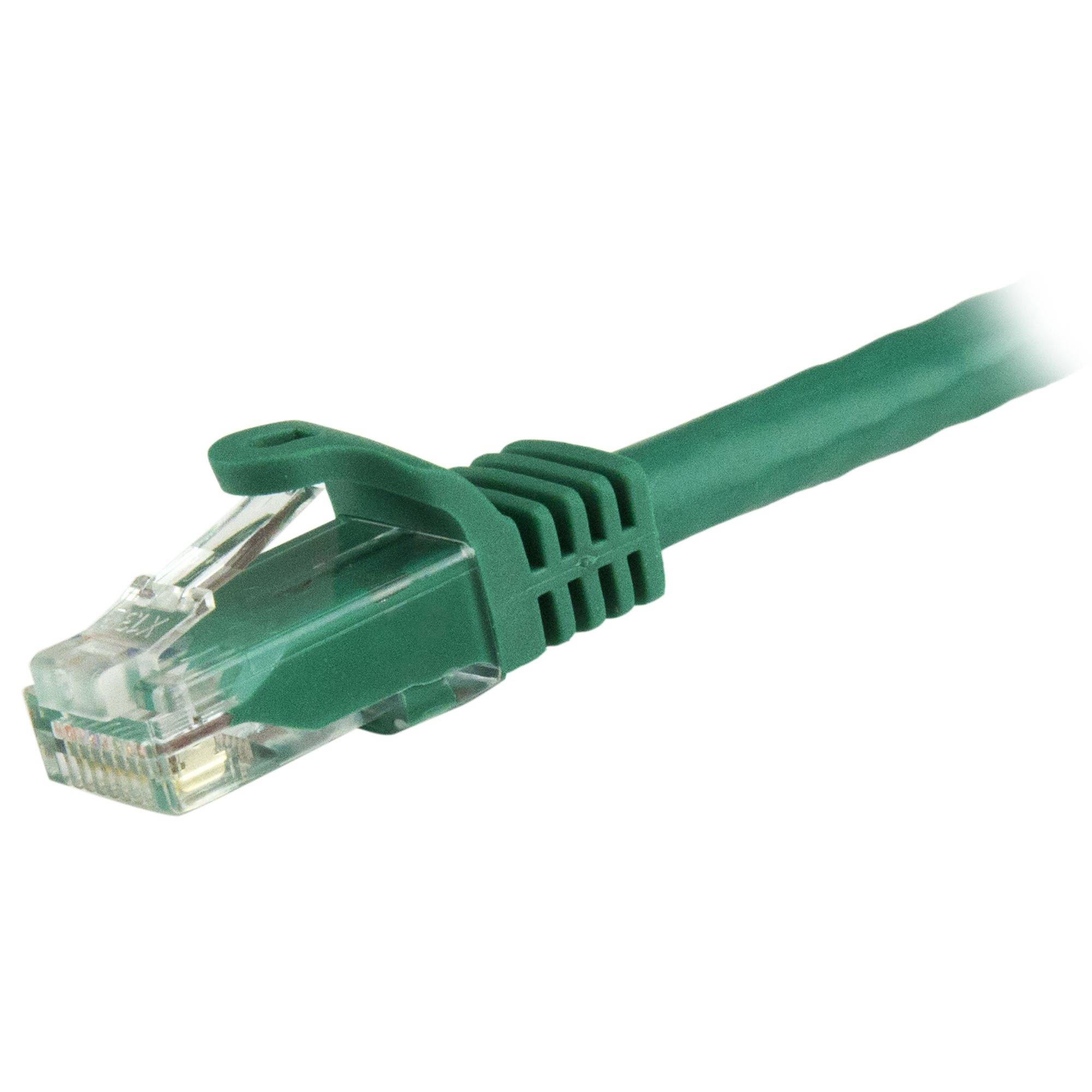 Rca Informatique - image du produit : CABLE RESEAU CAT6 GIGABIT UTP SANS CROCHET DE 15M - VERT