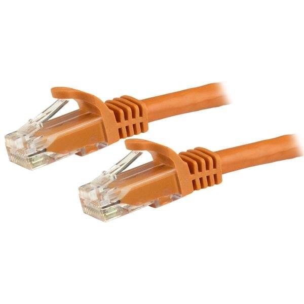 Rca Informatique - image du produit : CABLE RESEAU CAT6 UTP SANS CROCHET DE 15 M - ORANGE