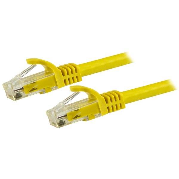 Rca Informatique - Image du produit : CABLE RESEAU CAT6 GIGABIT UTP SANS CROCHET DE 15M - JAUNE