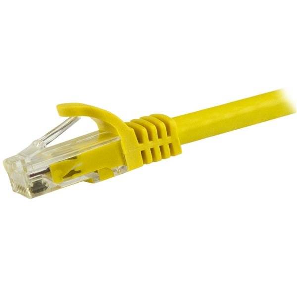 Rca Informatique - image du produit : CABLE RESEAU CAT6 GIGABIT UTP SANS CROCHET DE 15M - JAUNE