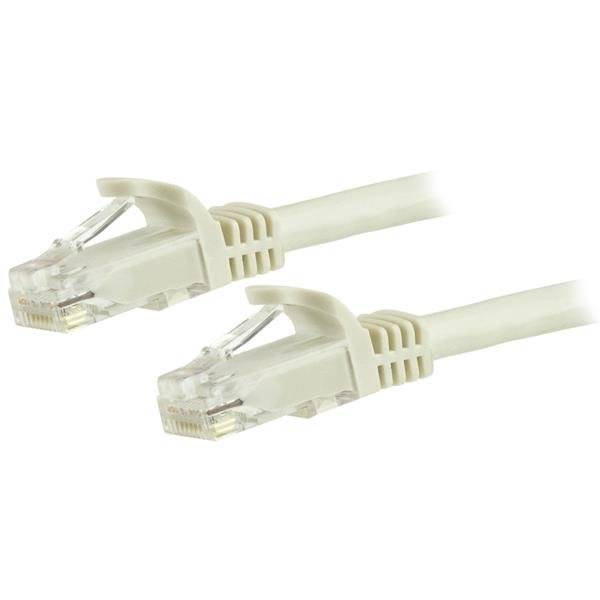 Rca Informatique - image du produit : 5M CAT6 WHITE SNAGLESS GIGABIT ETHERNET RJ45 CBL MALE TO MALE