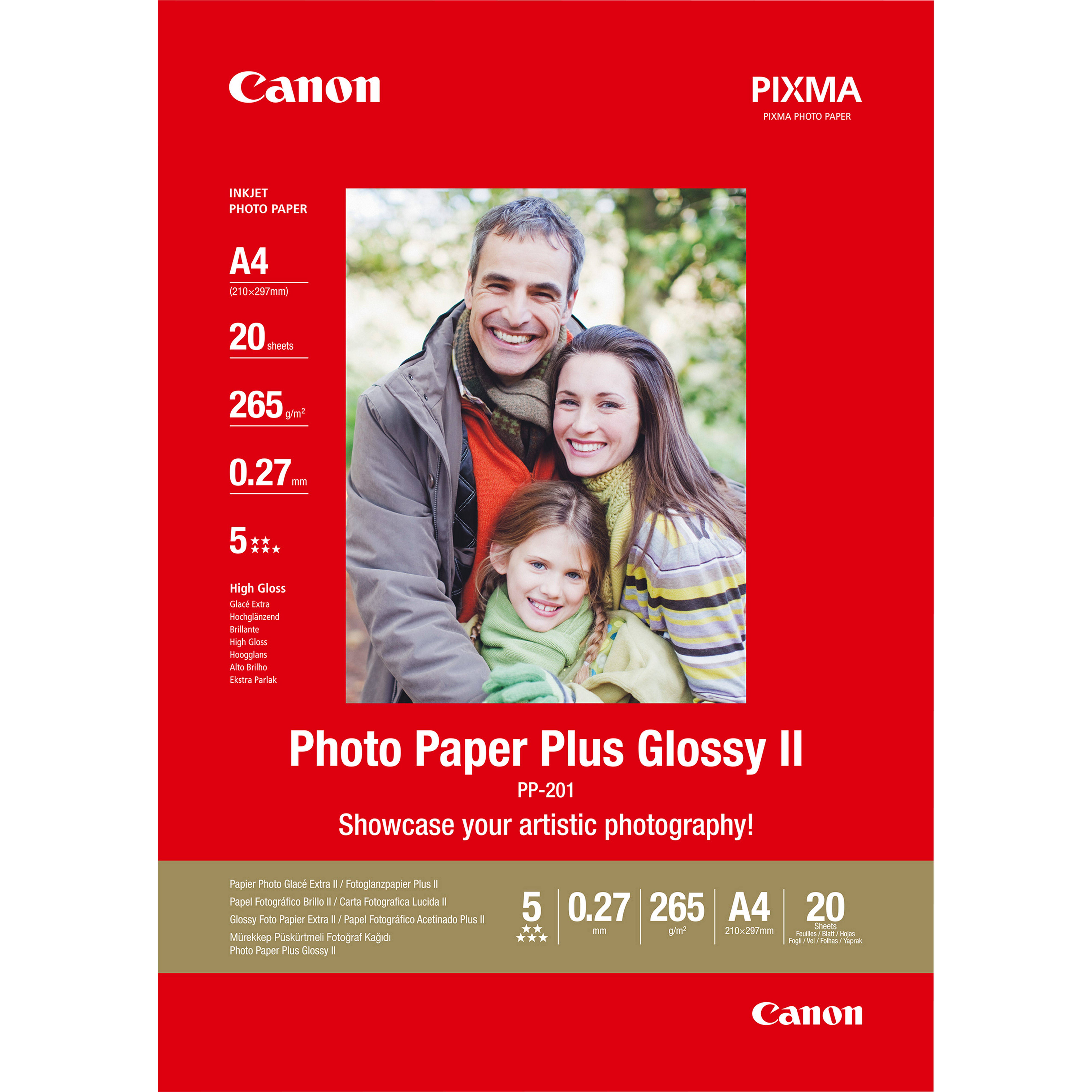 Rca Informatique - Image du produit : PP-201 PHOTO PAPER PLUS II GLOSSY A4 20SHTS