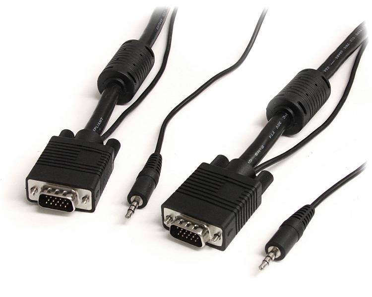 Rca Informatique - image du produit : 5 M COAX HIGH RESOLUTION MONITO VGA CABLE WITH AUDIO