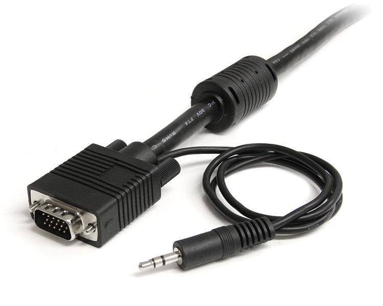 Rca Informatique - image du produit : 10 M COAX HIGH RESOLUTION MONIT VGA CABLE WITH AUDIO