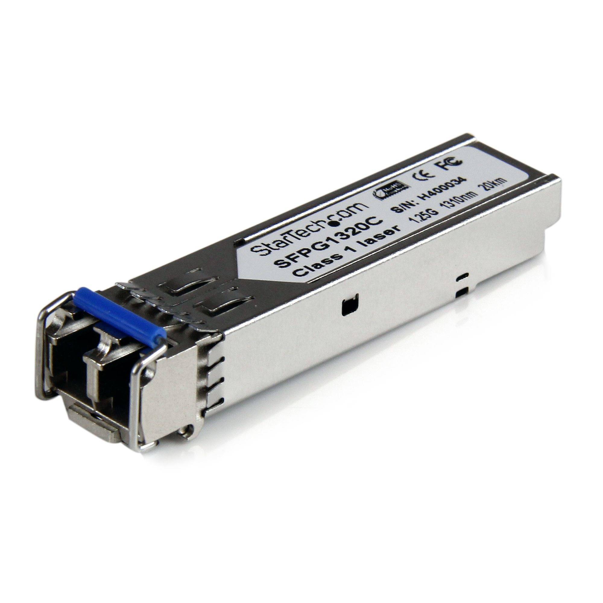 Rca Informatique - image du produit : TRANSCEPTEUR SFP FIBRE OPTIQUE LC 125GB/S 1310NM 20 KM