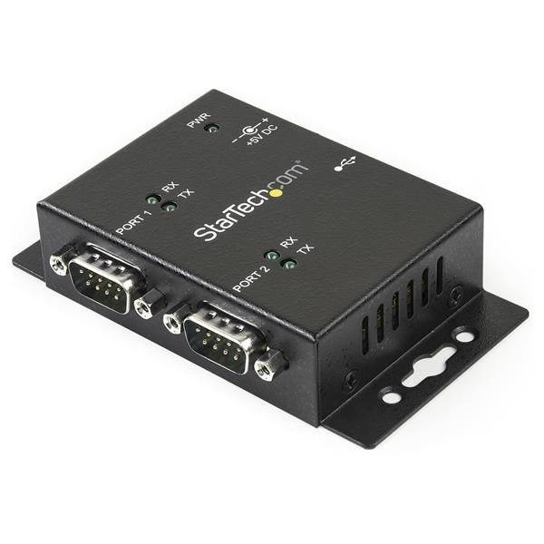 Rca Informatique - image du produit : 2 PORT INDUSTRIAL WALL MOUNTABL USB TO SERIAL ADAPTER HUB