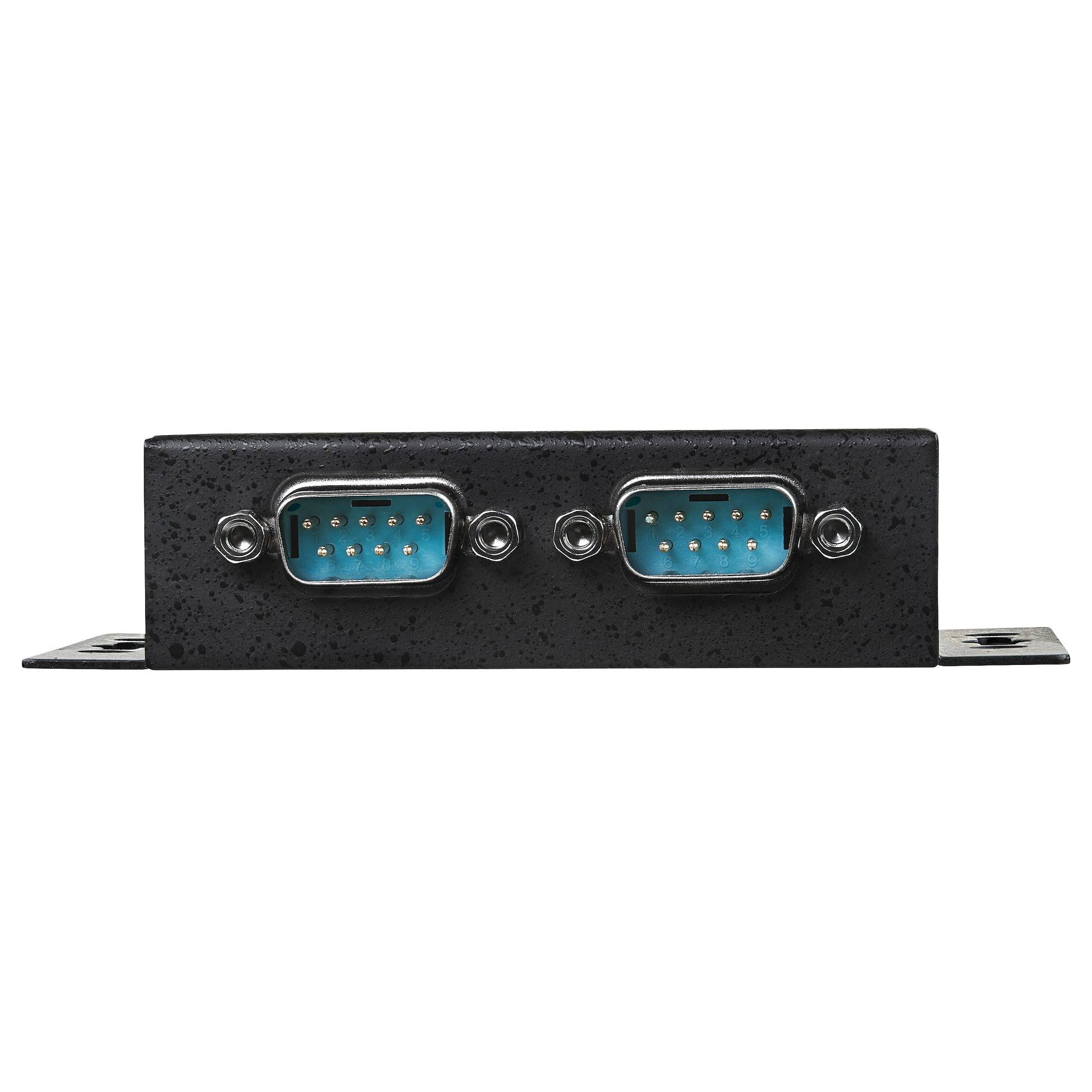 Rca Informatique - image du produit : 2 PORT INDUSTRIAL WALL MOUNTABL USB TO SERIAL ADAPTER HUB