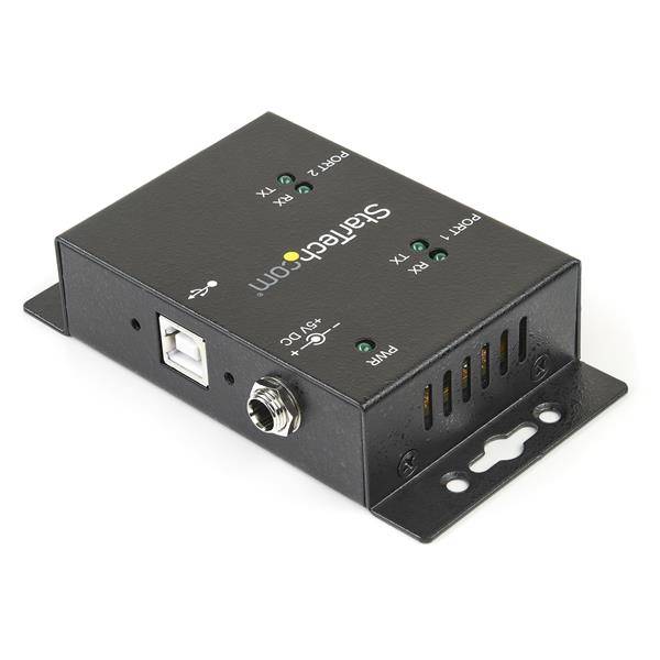 Rca Informatique - image du produit : 2 PORT INDUSTRIAL WALL MOUNTABL USB TO SERIAL ADAPTER HUB