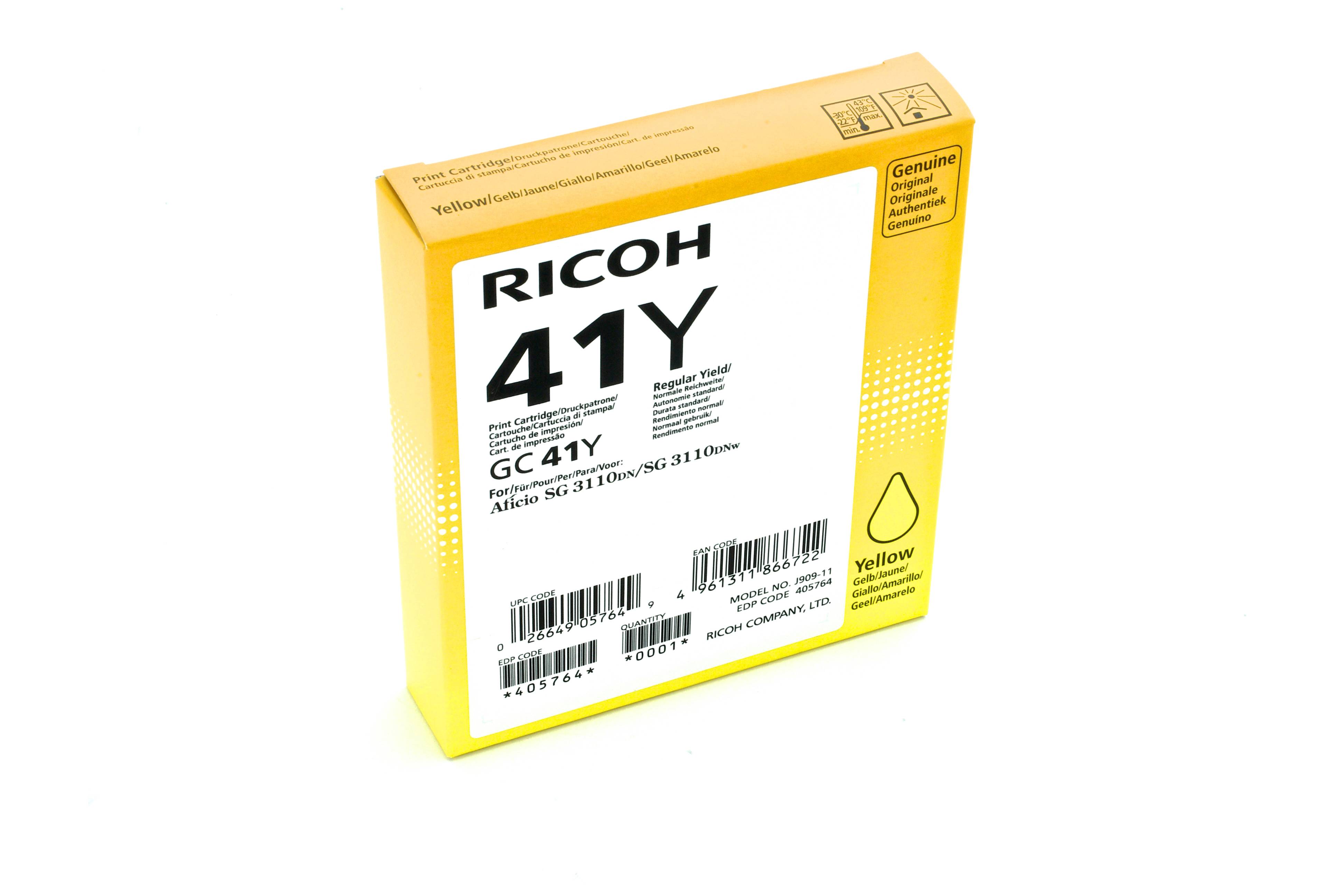 Rca Informatique - Image du produit : GEL.REGULAR YELLOW RICOH 1.48K .