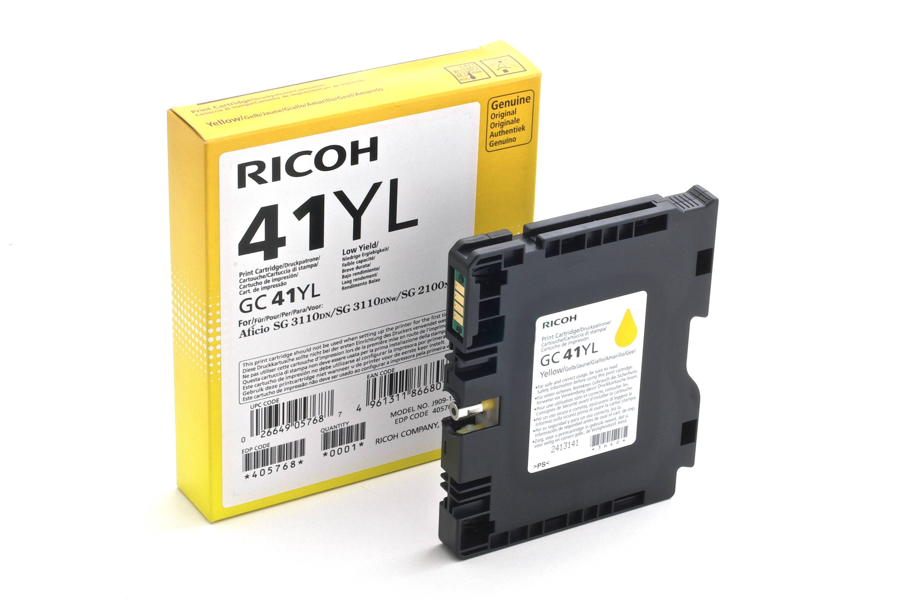 Rca Informatique - Image du produit : LOW YIELD GEL CART. YELLOW RICOH 0.4K