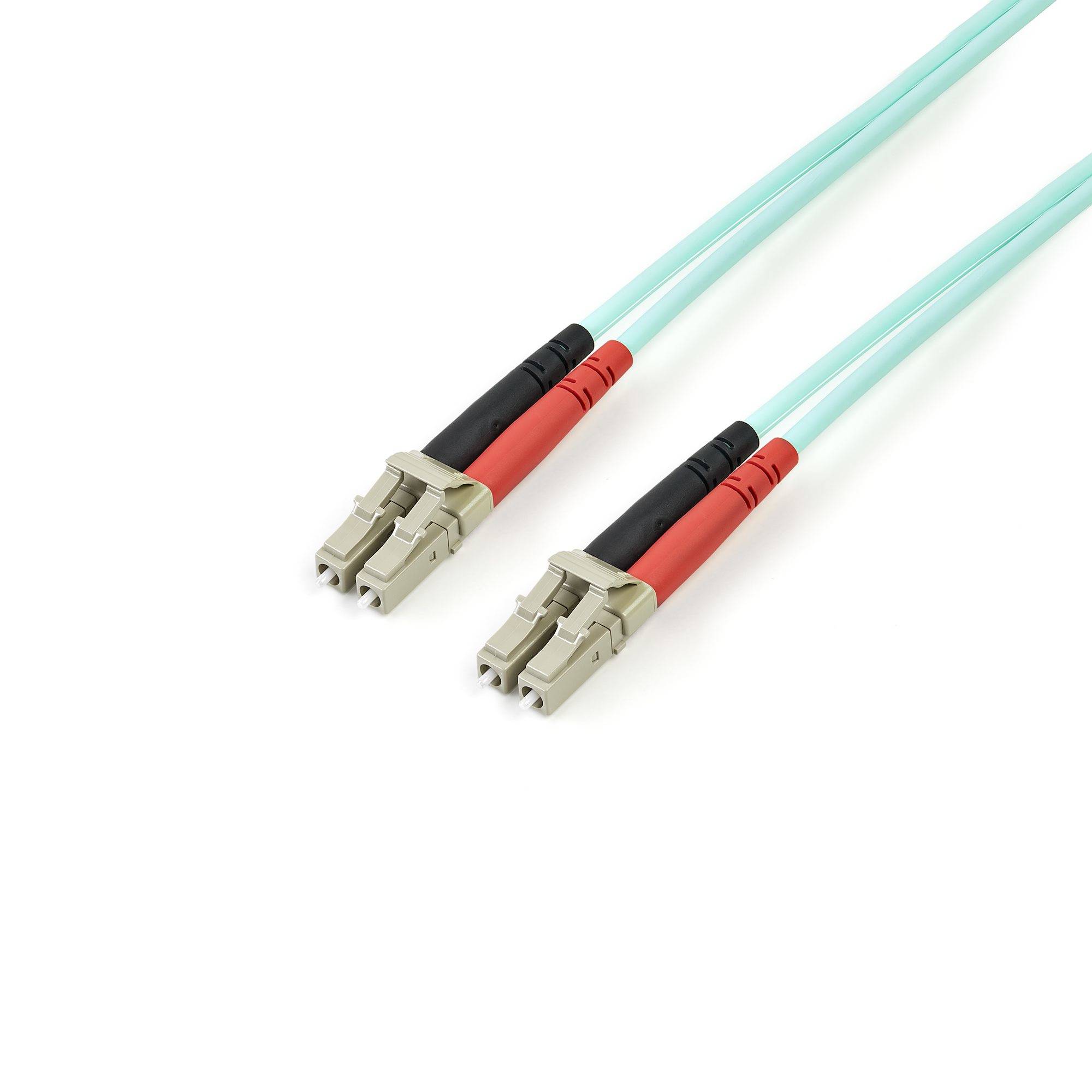 Rca Informatique - image du produit : JARRETIERE FIBRE OPTIQUE OM3 50/125 DE 5M LC-LC M/M AQUA