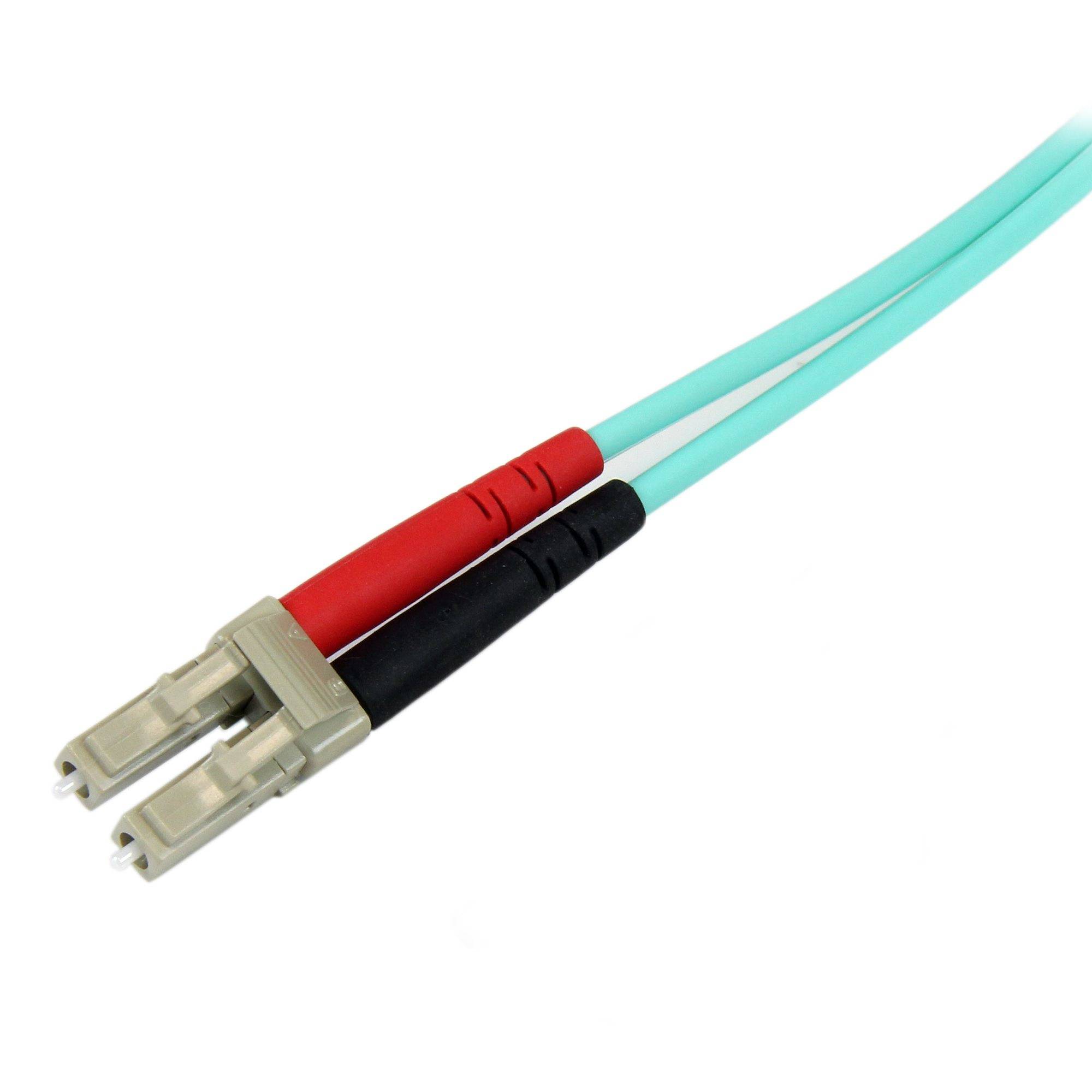 Rca Informatique - image du produit : FIBER OPTIC CABLE - 10 GB AQUA - MULTIMODE DUPLEX 50/125 - LSZH