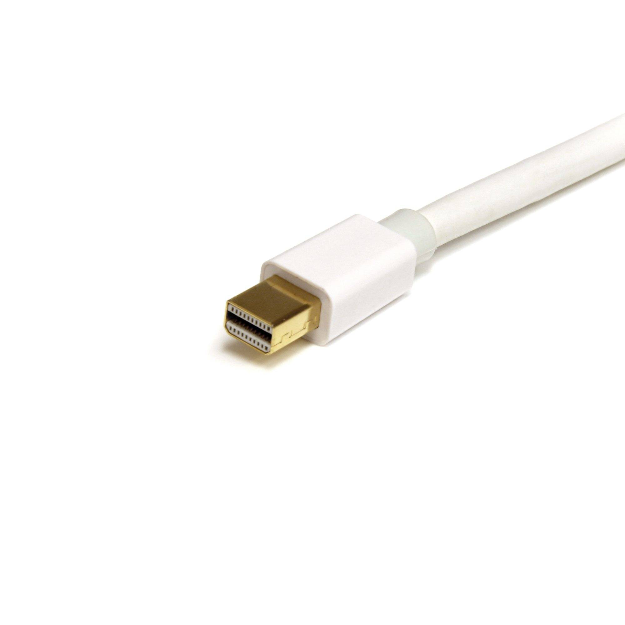 Rca Informatique - image du produit : CABLE BLANC MINI DISPLAYPORT DE 1M- M/M