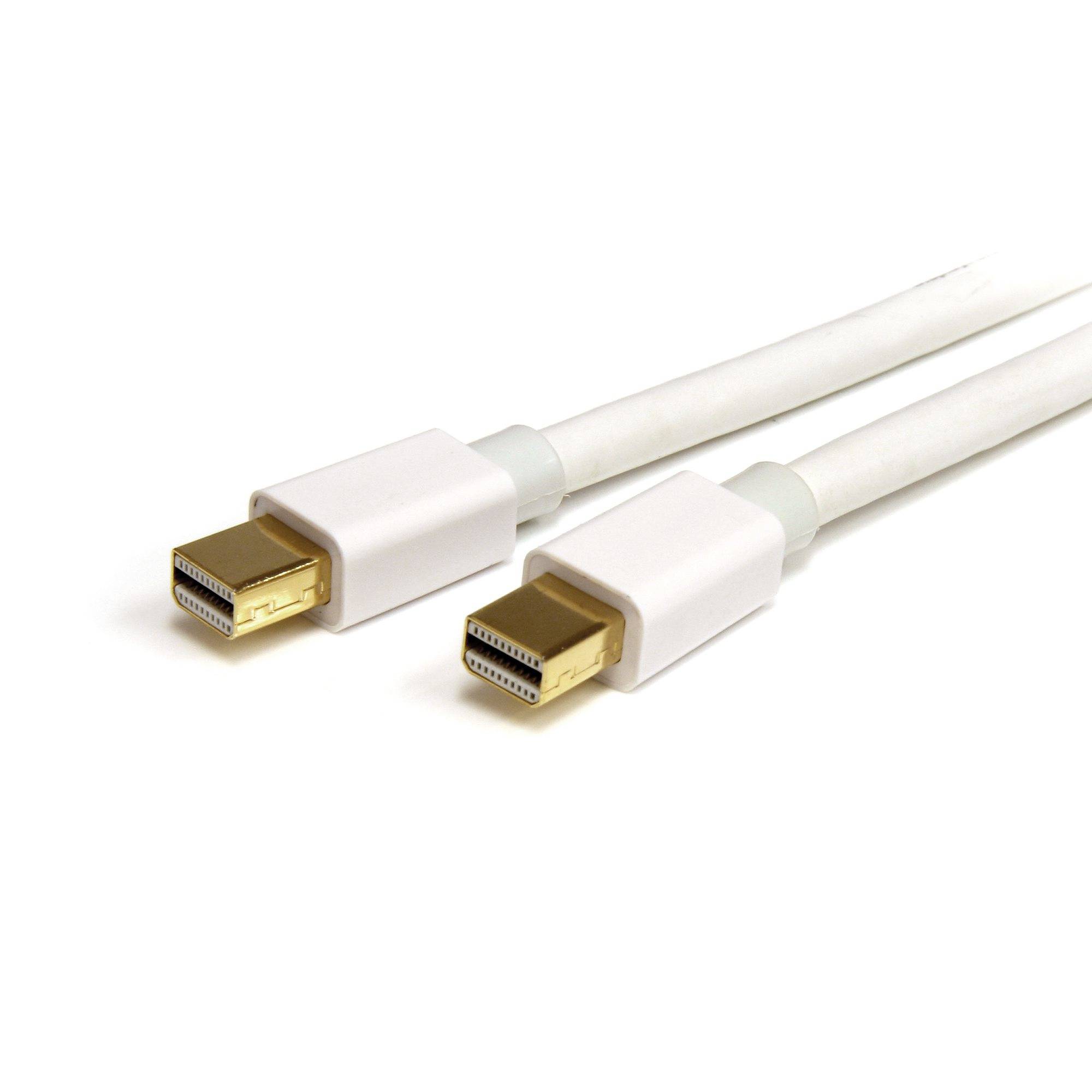 Rca Informatique - Image du produit : CABLE BLANC MINI DISPLAYPORT DE 1M- M/M