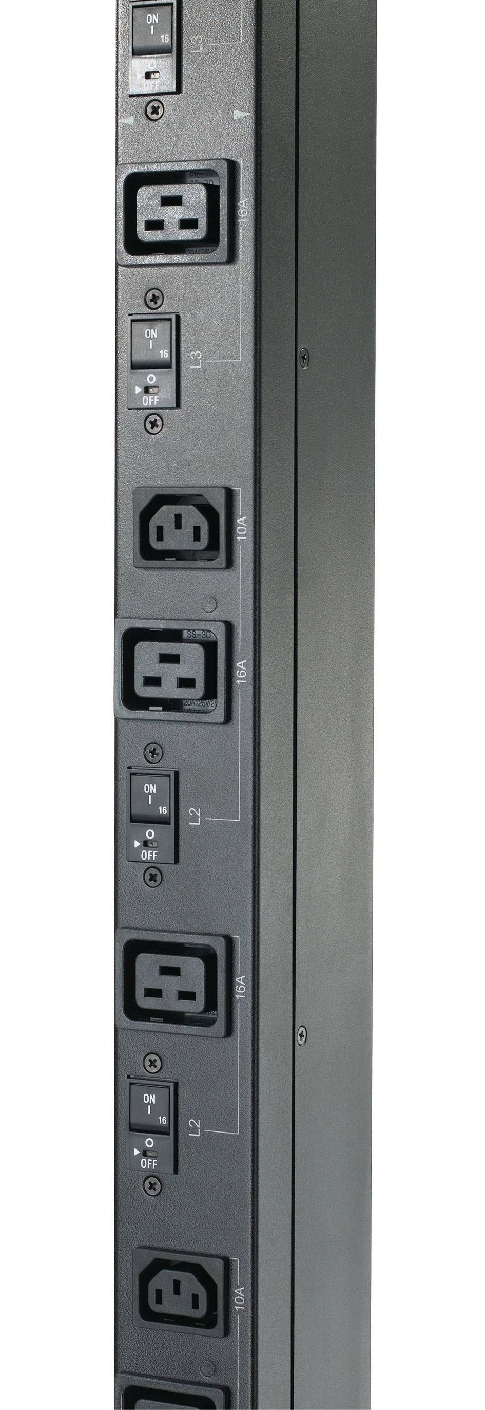 Rca Informatique - image du produit : RACK PDU BASIC ZERO U 22KW 400V (6) C19 3) C13