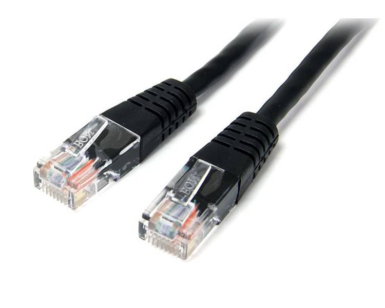 Rca Informatique - image du produit : CABLE PATCH UTP CAT5E NOIR MOULE