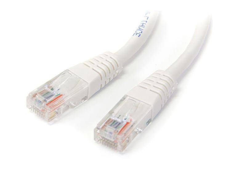 Rca Informatique - Image du produit : CABLE PATCH UTP CAT5E BLANC MOULE