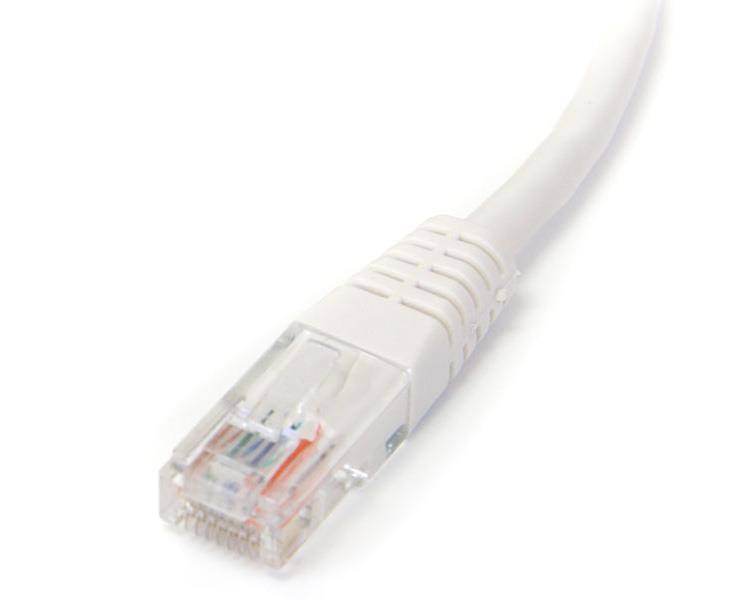 Rca Informatique - image du produit : CABLE PATCH UTP CAT5E BLANC MOULE