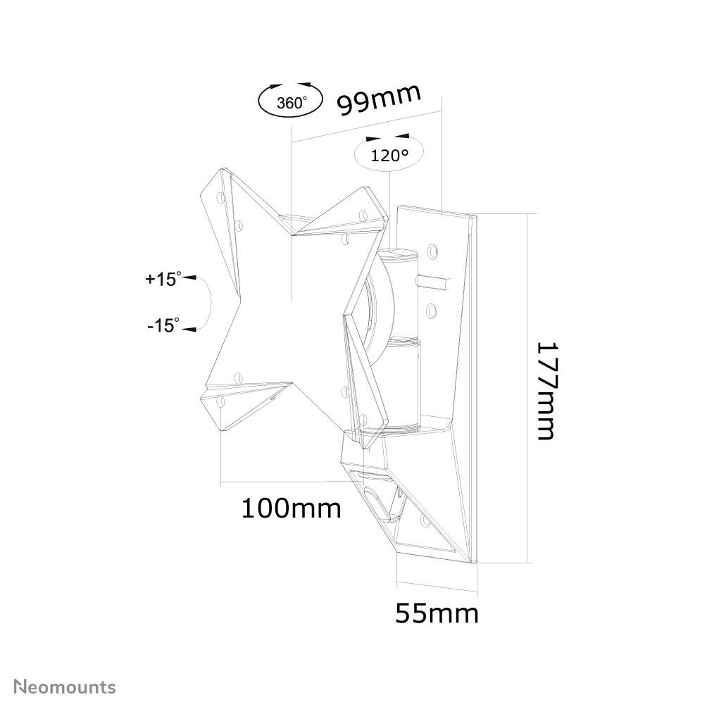 Rca Informatique - image du produit : WALL MOUNT 10-30IN FULL MOTION MAX 15KG.VESA 75X75 TO 100X100MM