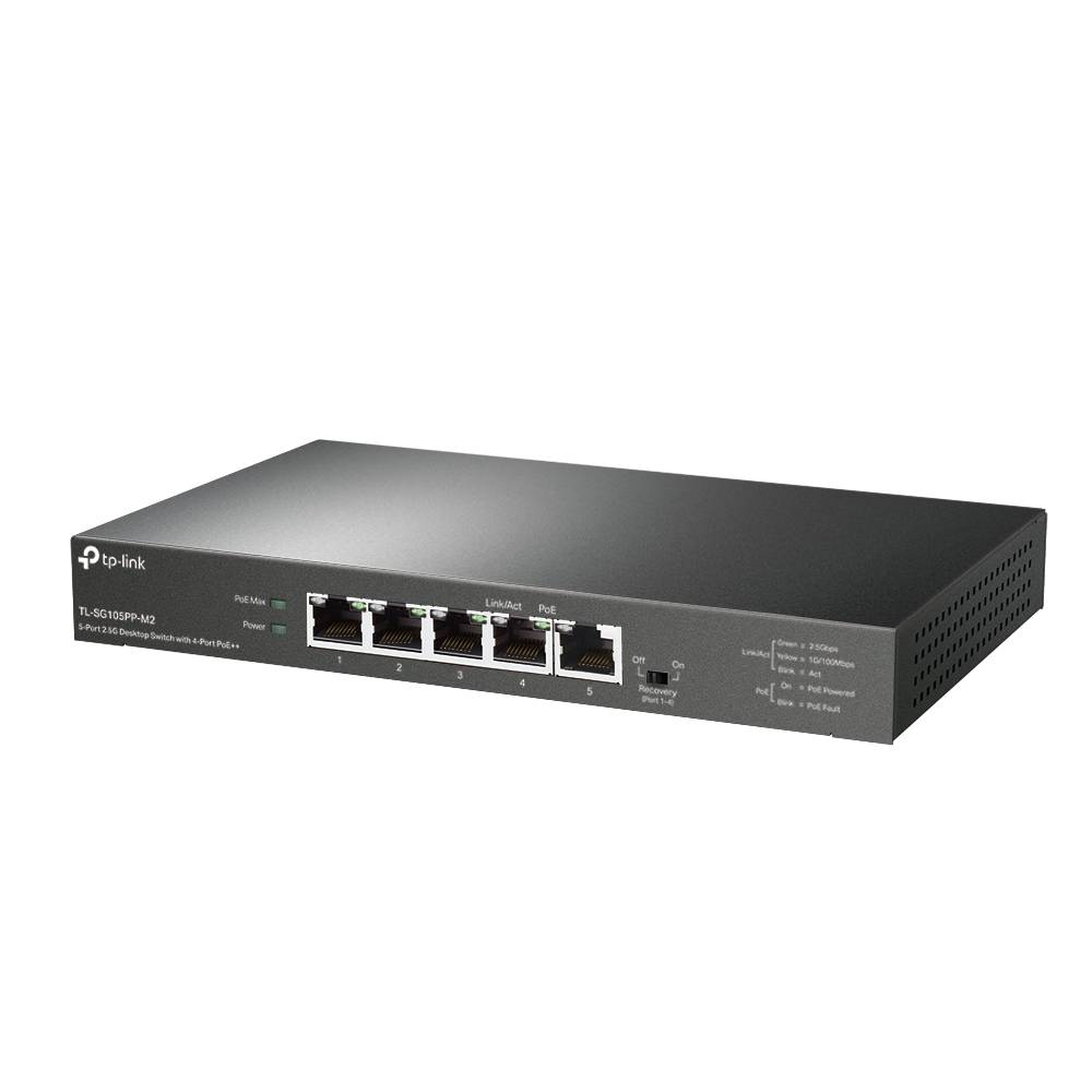 Rca Informatique - image du produit : 5-PORT 2.5G DESKTOP SWITCH WITH 4-PORT POE++ PORT: 4 2.5G POE++