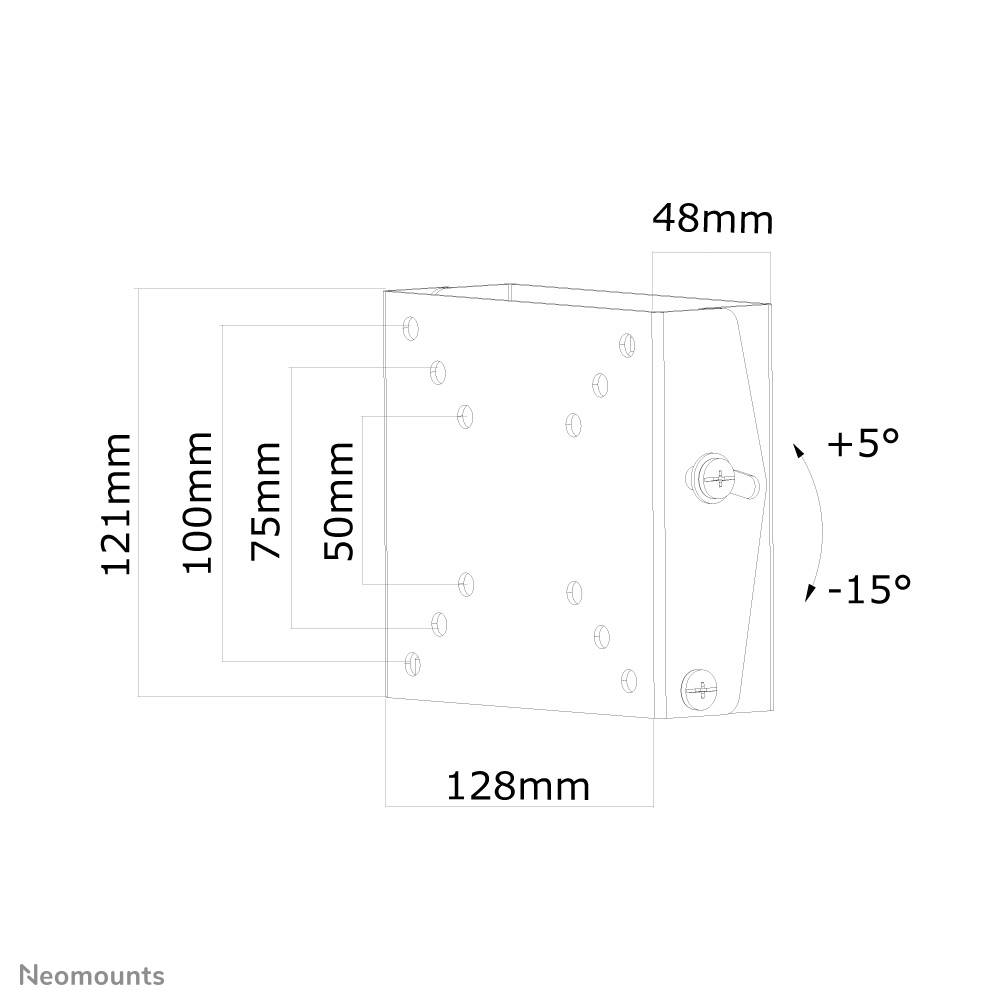 Rca Informatique - image du produit : WALL MOUNT 10-30IN TILT BLACK MAX 15KG.VESA 50X50 TO 100X100MM