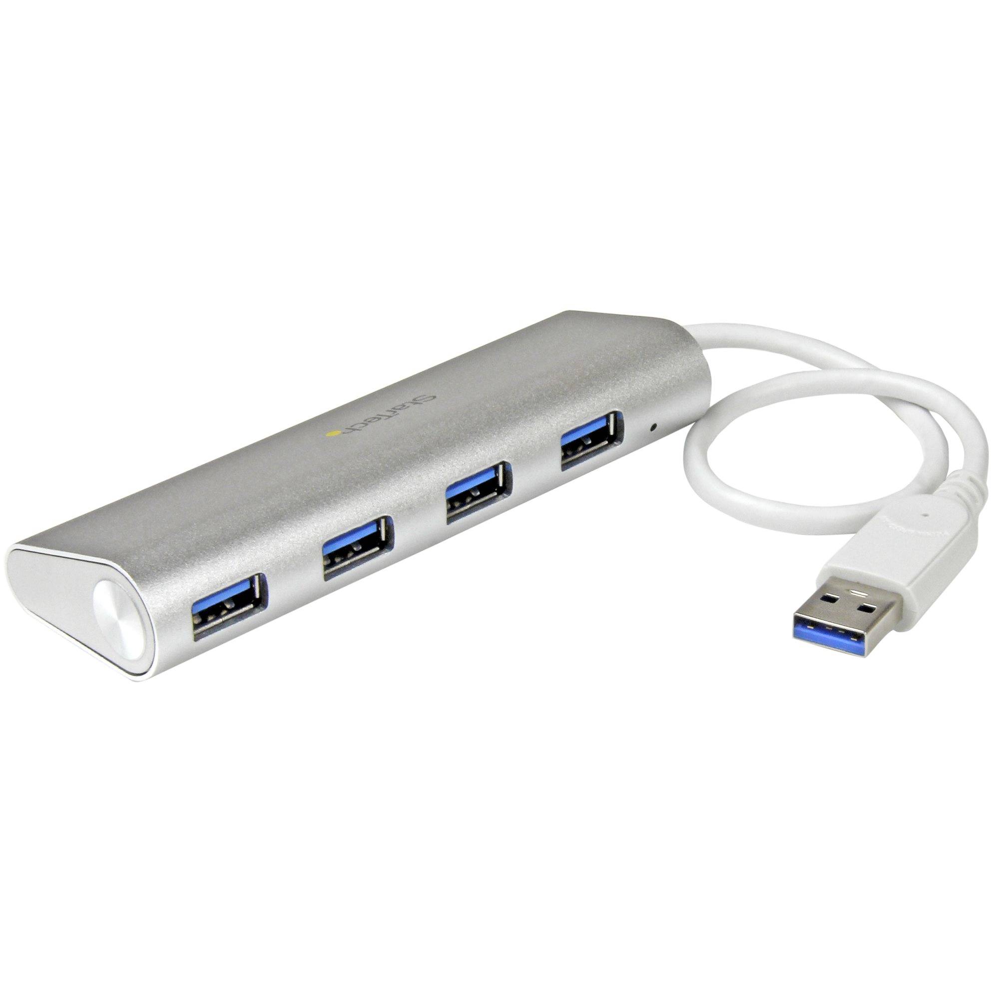 Rca Informatique - image du produit : 4PORT USB HUB ALUMINUM COMPACT USB 3.0 HUB FOR MAC