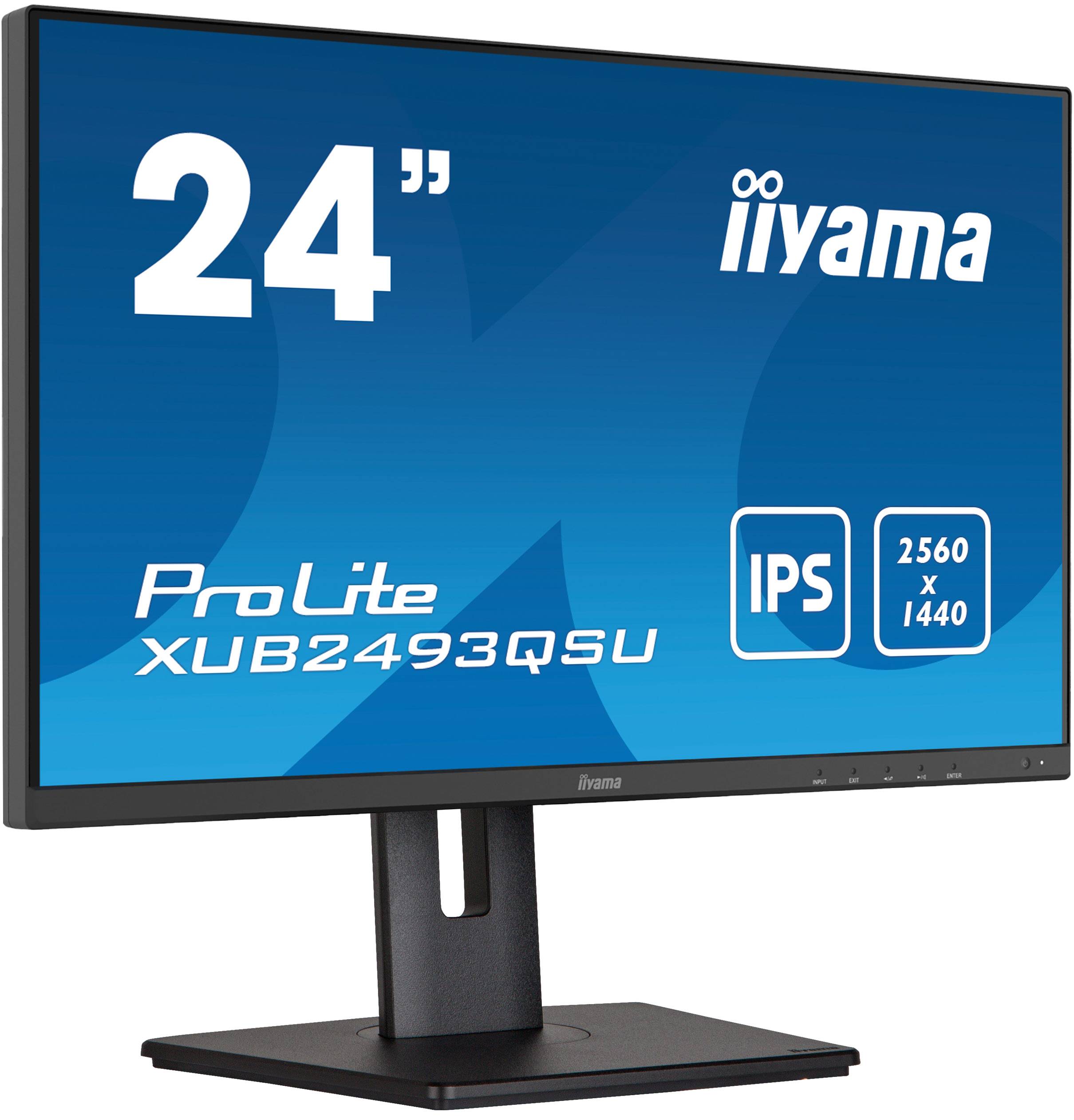 Rca Informatique - image du produit : XUB2493QSU-B5 23.8IN IPS WQHD 300CD/4MS/HDMI/DP/3USB/HAS