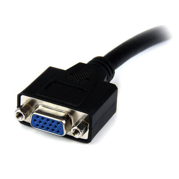 Rca Informatique - image du produit : CABLE ADAPTATEUR DVI VERS VGA DE 20 CM - MALE / FEMELLE